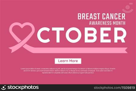 Breast Cancer awareness Vector background for banner, poster, flyer