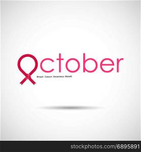 Breast Cancer October Awareness Month Campaign Background.Women health vector design.Breast cancer awareness logo design.Breast cancer awareness month icon.Realistic pink ribbon.Pink care logo.Vector illustration
