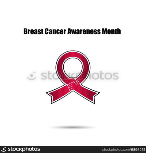 Breast Cancer October Awareness Month Campaign Background.Women health vector design.Breast cancer awareness logo design.Breast cancer awareness month icon.Realistic pink ribbon.Pink care logo.Vector illustration