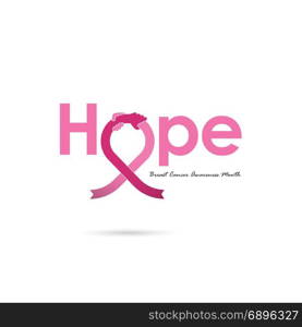 Breast Cancer October Awareness Month Campaign Background.Women health vector design.Breast cancer awareness logo design.Breast cancer awareness month icon.Realistic pink ribbon.Vector illustration