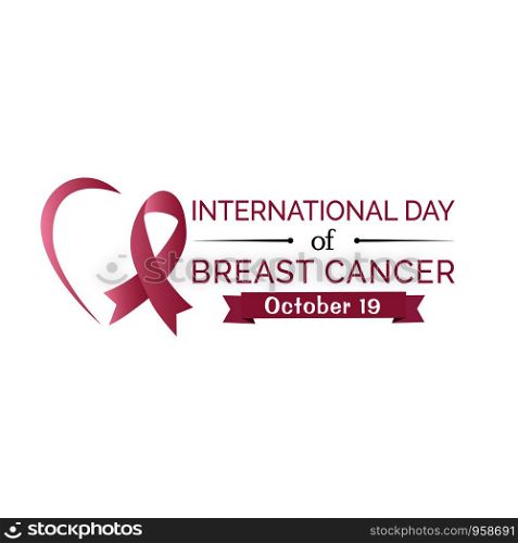 Breast cancer October awareness month campaign design. Vector illustration isolated on white background. Breast cancer awareness program vector template design.
