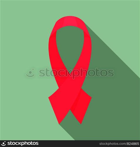 Breast cancer pink ribbon icon. Flat illustration of breast cancer pink ribbon vector icon for web design. Breast cancer pink ribbon icon, flat style