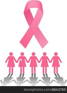 Breast cancer rally vector image