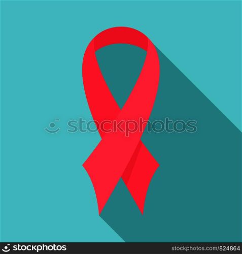 Breast cancer ribbon icon. Flat illustration of breast cancer ribbon vector icon for web design. Breast cancer ribbon icon, flat style