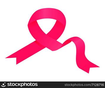 Breast cancer ribbon icon. Isometric of breast cancer ribbon vector icon for web design isolated on white background. Breast cancer ribbon icon, isometric style