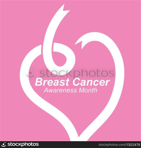 breast cancer ribbon vector illustration background design