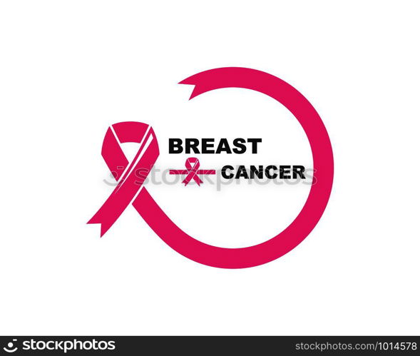 breast cancer ribbon vector illustration design template