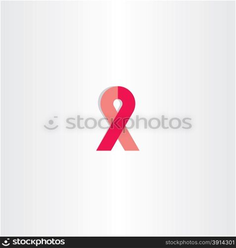 breast cancer vector icon awareness red ribbon design