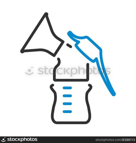 Breast Pump Icon. Editable Bold Outline With Color Fill Design. Vector Illustration.