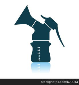 Breast Pump Icon. Shadow Reflection Design. Vector Illustration.