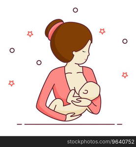 Breastfeeding icon Royalty Free Vector Image