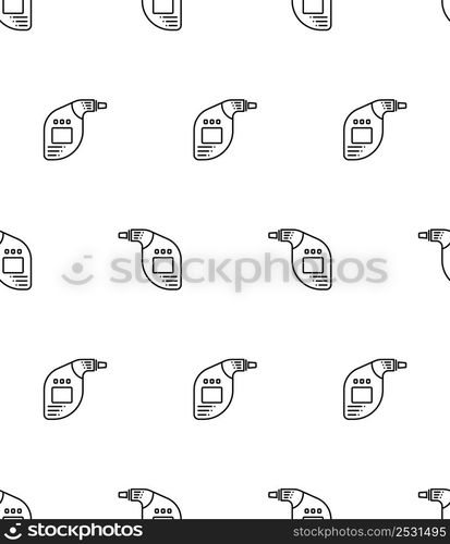 Breath Analyzer Icon Seamless Pattern, Blood Alcohol Content Estimator, Breath Analyzer, Breathalyser Vector Art Illustration