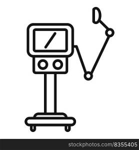 Breath ventilator machine icon outline vector. Hospital patient. Care device. Breath ventilator machine icon outline vector. Hospital patient
