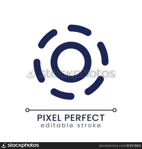 Breathe animation effect pixel perfect linear ui icon. Inhale-exhale. Add relaxation feeling to video. GUI, UX design. Outline isolated user interface element for app and web. Editable stroke. Breathe animation effect pixel perfect linear ui icon