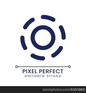 Breathe animation effect pixel perfect linear ui icon. Inhale-exhale. Add relaxation feeling to video. GUI, UX design. Outline isolated user interface element for app and web. Editable stroke. Breathe animation effect pixel perfect linear ui icon