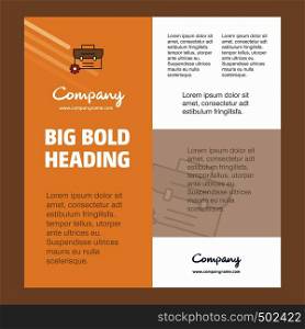 Breifcase Business Company Poster Template. with place for text and images. vector background