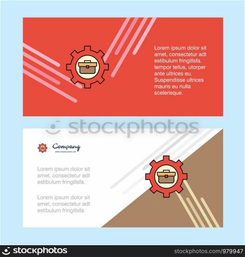Breifcase setting abstract corporate business banner template, horizontal advertising business banner.