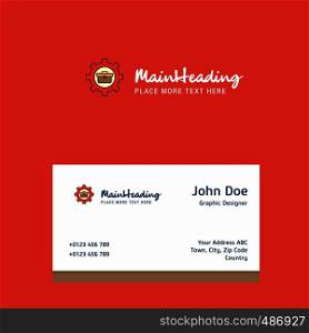 Breifcase setting logo Design with business card template. Elegant corporate identity. - Vector