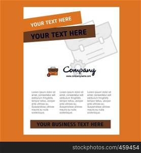 Breifcase Title Page Design for Company profile ,annual report, presentations, leaflet, Brochure Vector Background