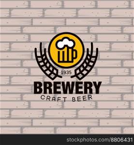 Brewery logo vector image