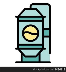 Brewery tank icon outline vector. Beer factory. Drink alcohol color flat. Brewery tank icon vector flat