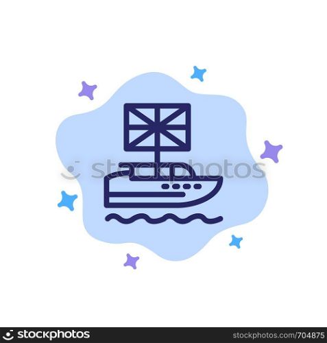 Brexit, British, European, Kingdom, Uk Blue Icon on Abstract Cloud Background