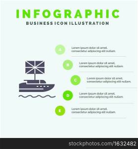 Brexit, British, European, Kingdom, Uk Solid Icon Infographics 5 Steps Presentation Background