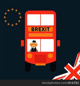 Brexit concept illustration United Kingdom leaving EU. Brexit concept United Kingdom leaving EU