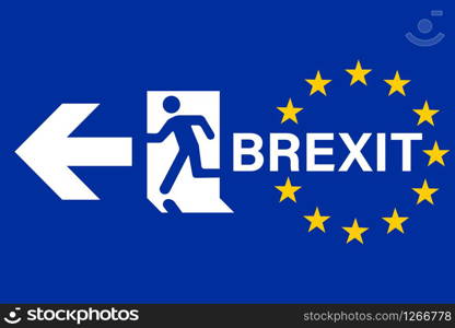 brexit concept uk leaving european union vector illustration