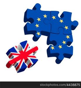 Brexit Puzzle Pieces. Vector