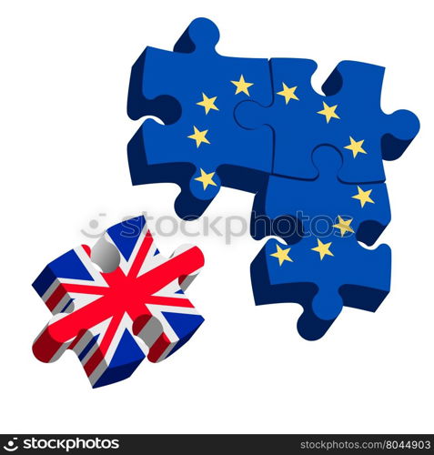 Brexit Puzzle Pieces. Vector