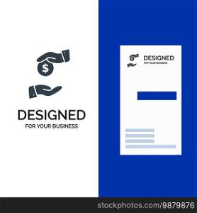 Bribe, Bribery, Bureaucracy, Corrupt Grey Logo Design and Business Card Template