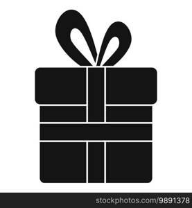 Bribery gift box icon. Simple illustration of bribery gift box vector icon for web design isolated on white background. Bribery gift box icon, simple style
