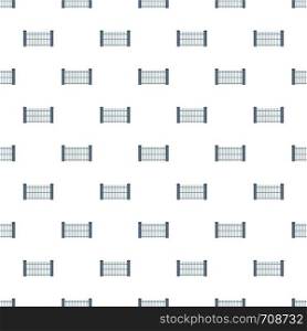 Brick and metal fence pattern seamless in flat style for any design. Brick and metal fence pattern seamless