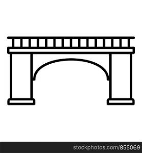 Brick bridge icon. Outline brick bridge vector icon for web design isolated on white background. Brick bridge icon, outline style