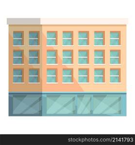 Brick building icon cartoon vector. Office residential. Condo apartment. Brick building icon cartoon vector. Office residential