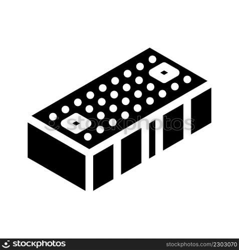 brick for building house glyph icon vector. brick for building house sign. isolated contour symbol black illustration. brick for building house glyph icon vector illustration