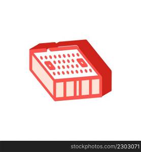 brick for building house isometric icon vector. brick for building house sign. isolated symbol illustration. brick for building house isometric icon vector illustration