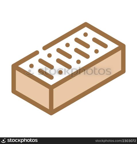 brick for building wall color icon vector. brick for building wall sign. isolated symbol illustration. brick for building wall color icon vector illustration