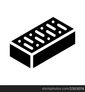 brick for building wall glyph icon vector. brick for building wall sign. isolated contour symbol black illustration. brick for building wall glyph icon vector illustration