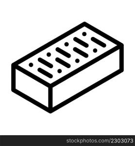 brick for building wall line icon vector. brick for building wall sign. isolated contour symbol black illustration. brick for building wall line icon vector illustration
