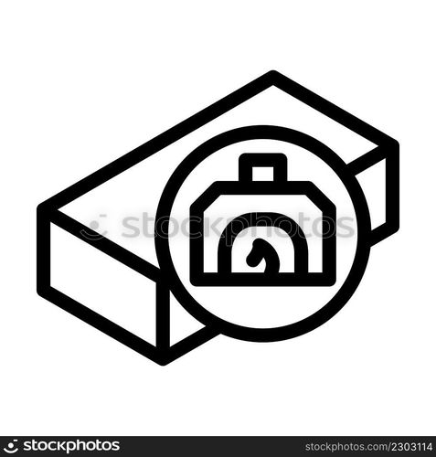 brick for ovens line icon vector. brick for ovens sign. isolated contour symbol black illustration. brick for ovens line icon vector illustration