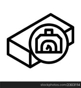 brick for ovens line icon vector. brick for ovens sign. isolated contour symbol black illustration. brick for ovens line icon vector illustration