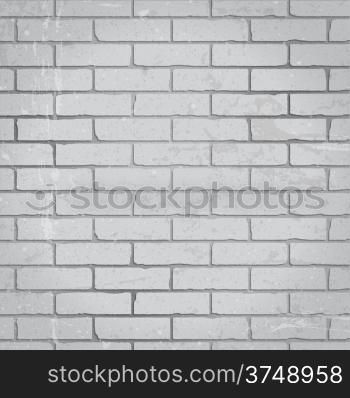 Brick wall background of gray color. Vector eps-10 with transparency.