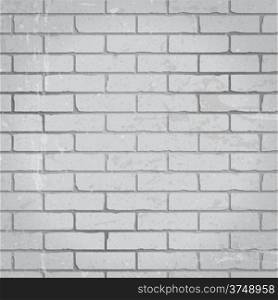 Brick wall background of gray color. Vector eps-10 with transparency.