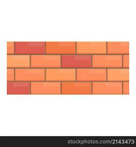 Brick wall icon cartoon vector. Cement construction. Red worker. Brick wall icon cartoon vector. Cement construction