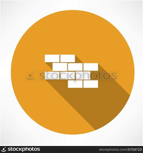 brick wall icon. Flat modern style vector illustration