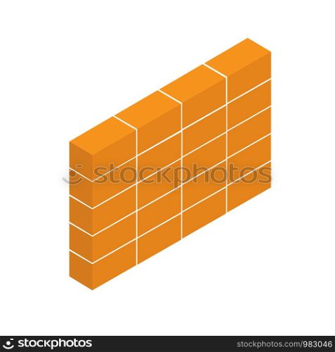 brick wall icon on white background. flat style. Construction bricks icon for your web site design, logo, app, UI. bricks and a brick wall.
