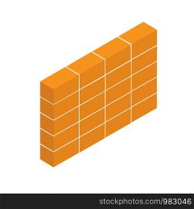 brick wall icon on white background. flat style. Construction bricks icon for your web site design, logo, app, UI. bricks and a brick wall.