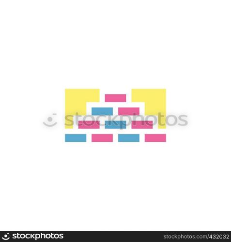 brick wall logo vector symbol design